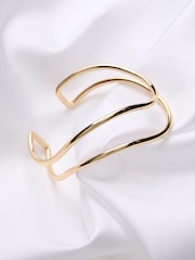 FatFace Gold Tone Twist Bangle - Image 2 of 2