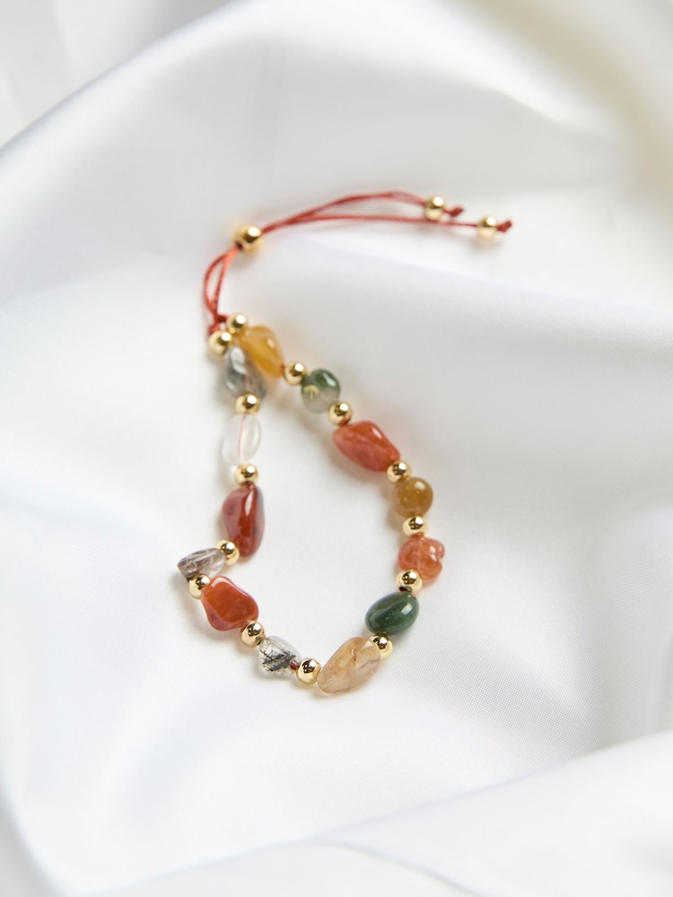 FatFace Multi Colour Bead Bracelet - Image 2 of 2 FatFace Multi Colour Bead Bracelet - Image 2 of 2