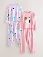 Pink/Lilac Squishmallow Pyjamas 2 Pack (5-14yrs) - Image 1 of 7