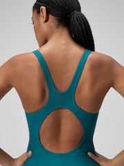 Speedo Green Colourblock 2.0 Swimsuit - Image 2 of 6