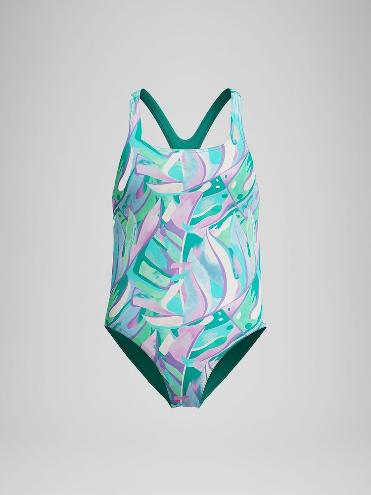 Speedo Printed Medalist Swimsuit - Imagen 1 de 4