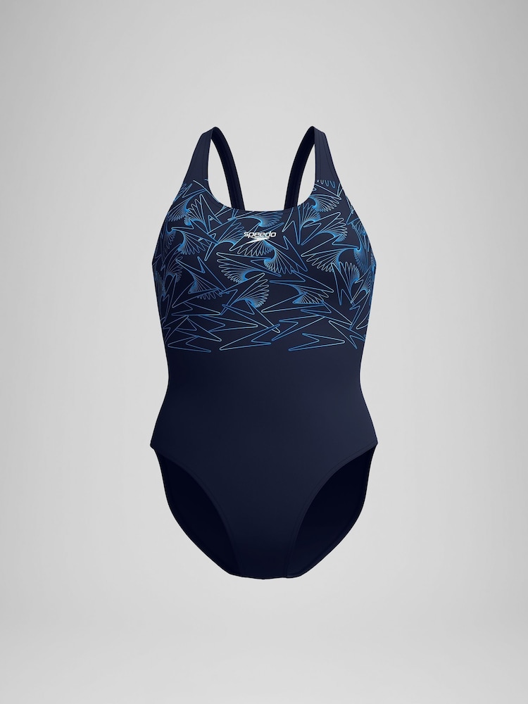 Speedo Blue Hyperbooom Placement Muscleback Swimsuit - Image 6 of 6