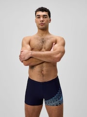 Speedo Blue Medley Logo Aqua Shorts - Image 1 of 6