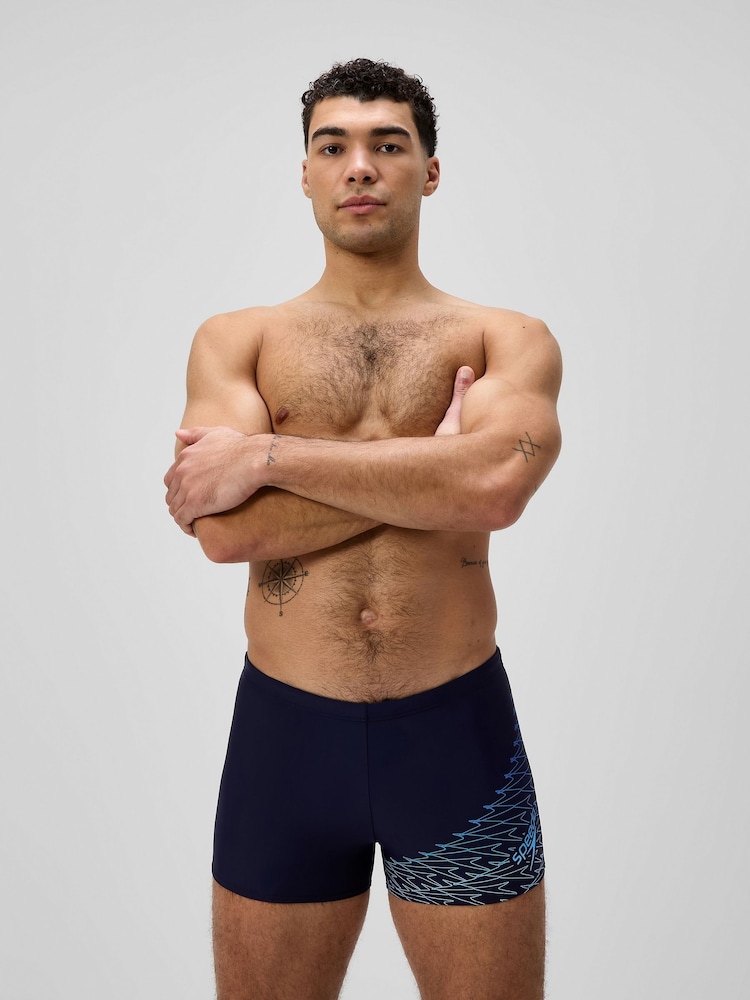 Speedo Blue Medley Logo Aqua Shorts - Image 1 of 6