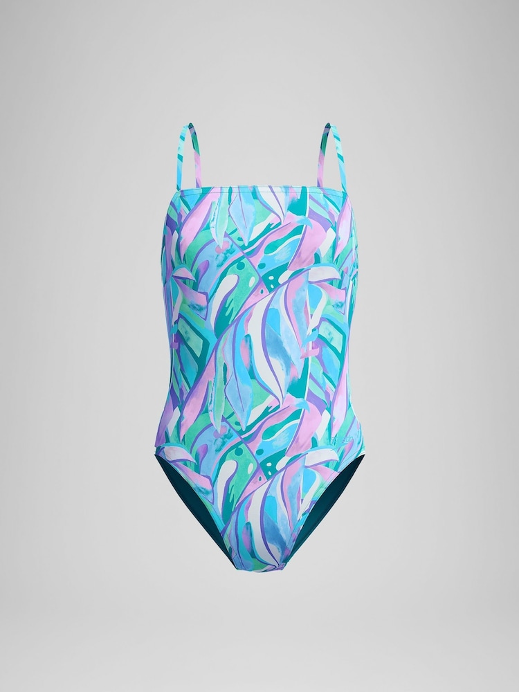 Speedo Blue Adjustable Thinstrap Swimsuit - Image 6 of 6