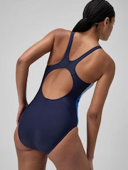 Speedo Blue Colourblock 2.0 Swimsuit - Image 3 of 6