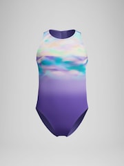 Speedo Purple Printed Swimsuit - Image 1 of 4