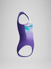 Speedo Purple Printed Swimsuit - Image 2 of 4