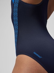 Speedo Blue Hyperboom Splice Laneback Swimsuit - Image 5 of 6
