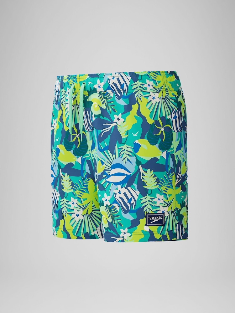 Speedo Green Speedo Digital Print 13" Watershorts - Image 4 of 4 Speedo Green Speedo Digital Print 13" Watershorts - Image 4 of 4
