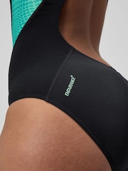Speedo Light Blue Placement Laneback Swimsuit - Image 5 of 6