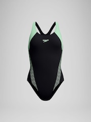 Speedo Black Hyperboom Splice Laneback Swimsuit - Image 6 of 6