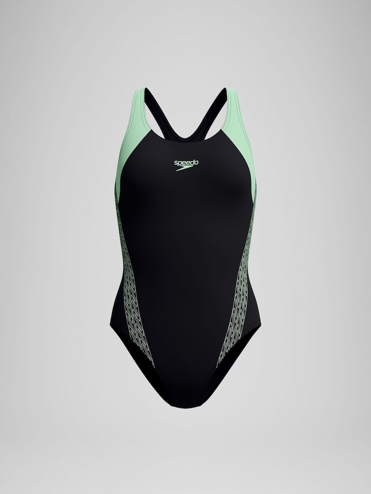 Speedo Black Hyperboom Splice Laneback Swimsuit - Image 6 of 6