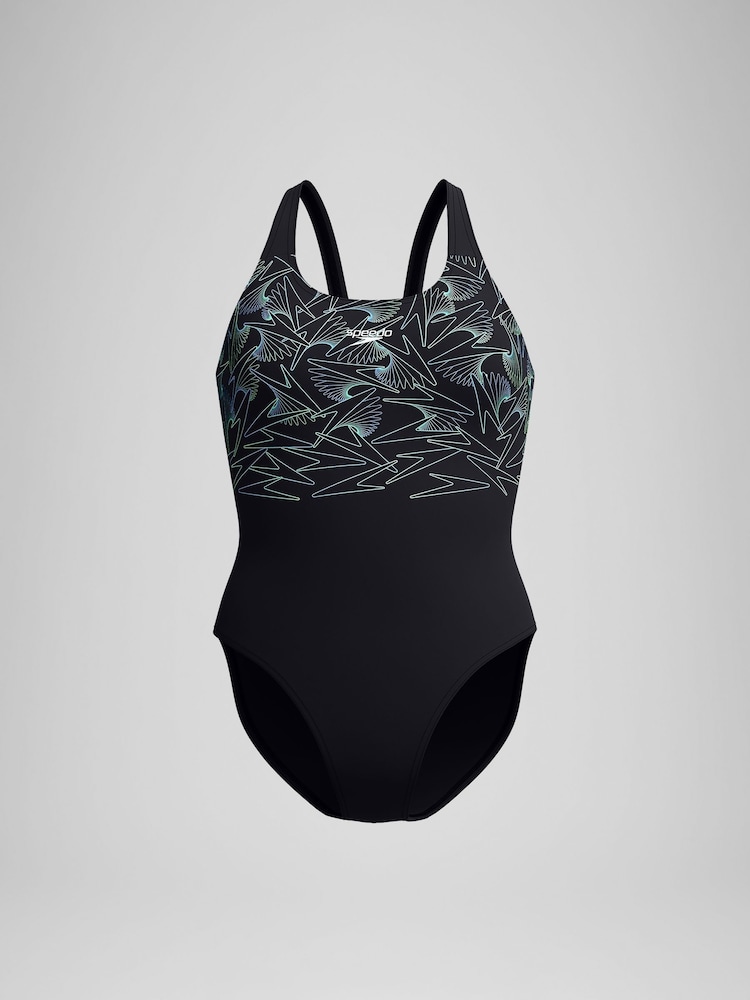 Speedo Black Placement Muscleback Swimsuit - Image 6 of 6