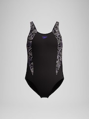 Speedo Black Hyperboom Splice Muscleback Swimsuit - Image 1 of 4