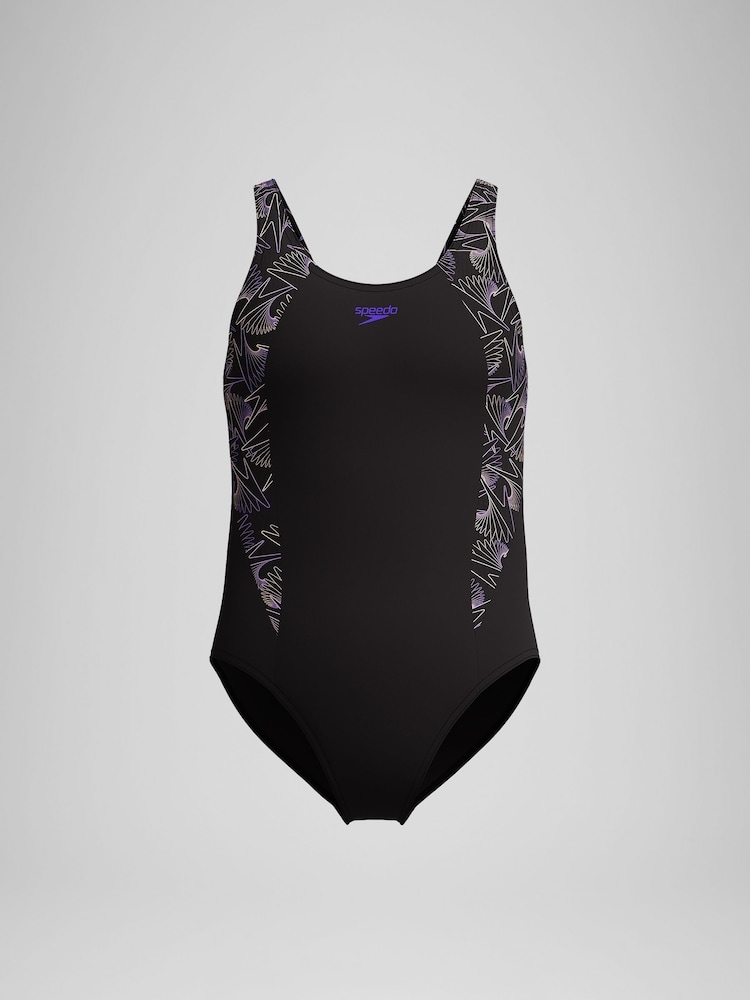 Speedo Black Hyperboom Splice Muscleback Swimsuit - Image 1 of 4