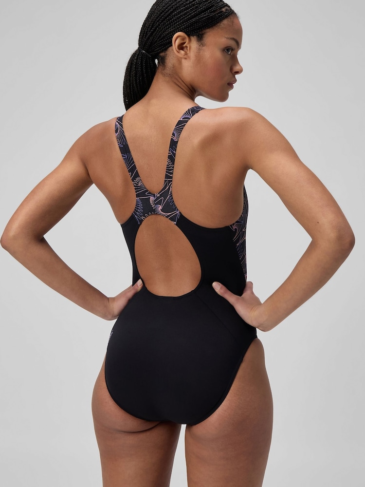 Speedo Black Hyperboom Splice Muscleback Swimsuit - Image 2 of 5
