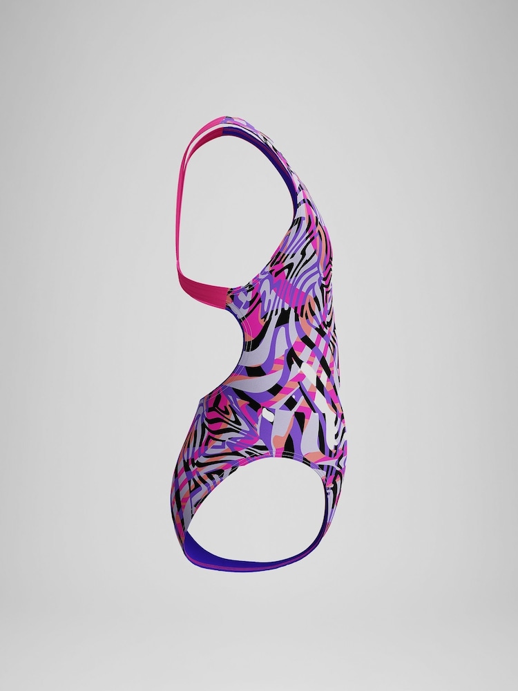 Speedo Pink Digital Printed Swimsuit - Image 2 of 4