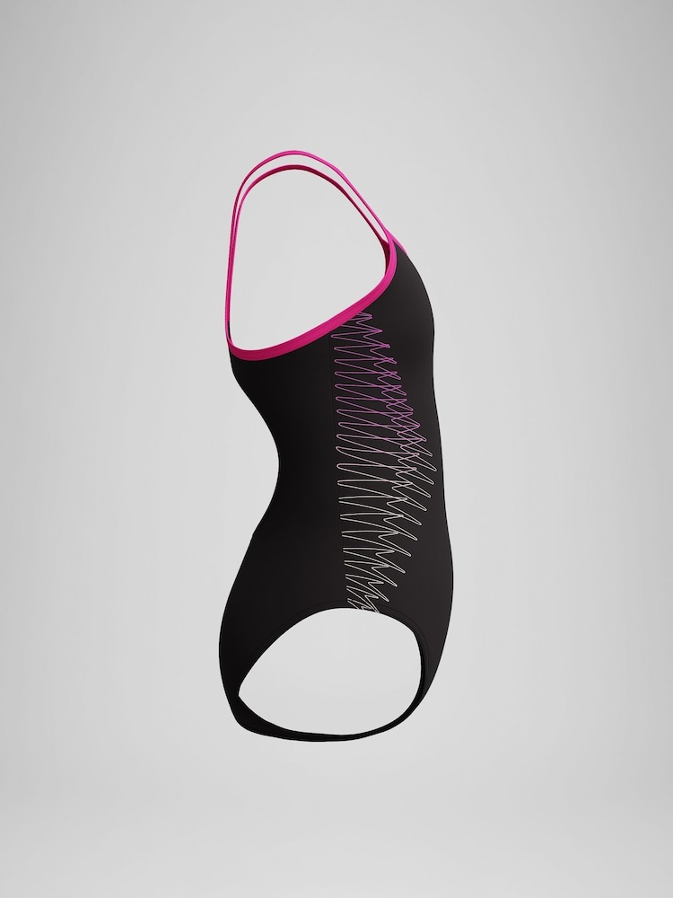 Speedo Pink Platisol Placement Thinstrap Swimsuit - Image 2 of 4