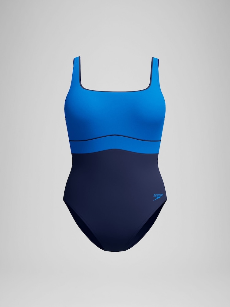 Speedo Blue Shaping Contour Eclipse Swimsuit - Image 5 of 5 Speedo Blue Shaping Contour Eclipse Swimsuit - Image 5 of 5