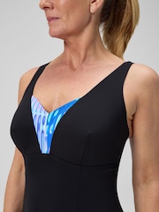 Speedo Black DD+ Cup Size Shaping Printed Opus Gem Swimsuit - Image 4 of 6
