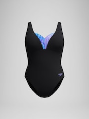 Speedo Black DD+ Cup Size Shaping Printed Opus Gem Swimsuit - Image 6 of 6