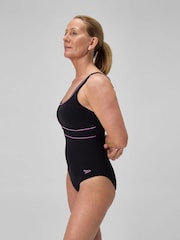 Preto ébano - Maiô Speedo Shaping Contour Eclipse - Imagem 4 de 6