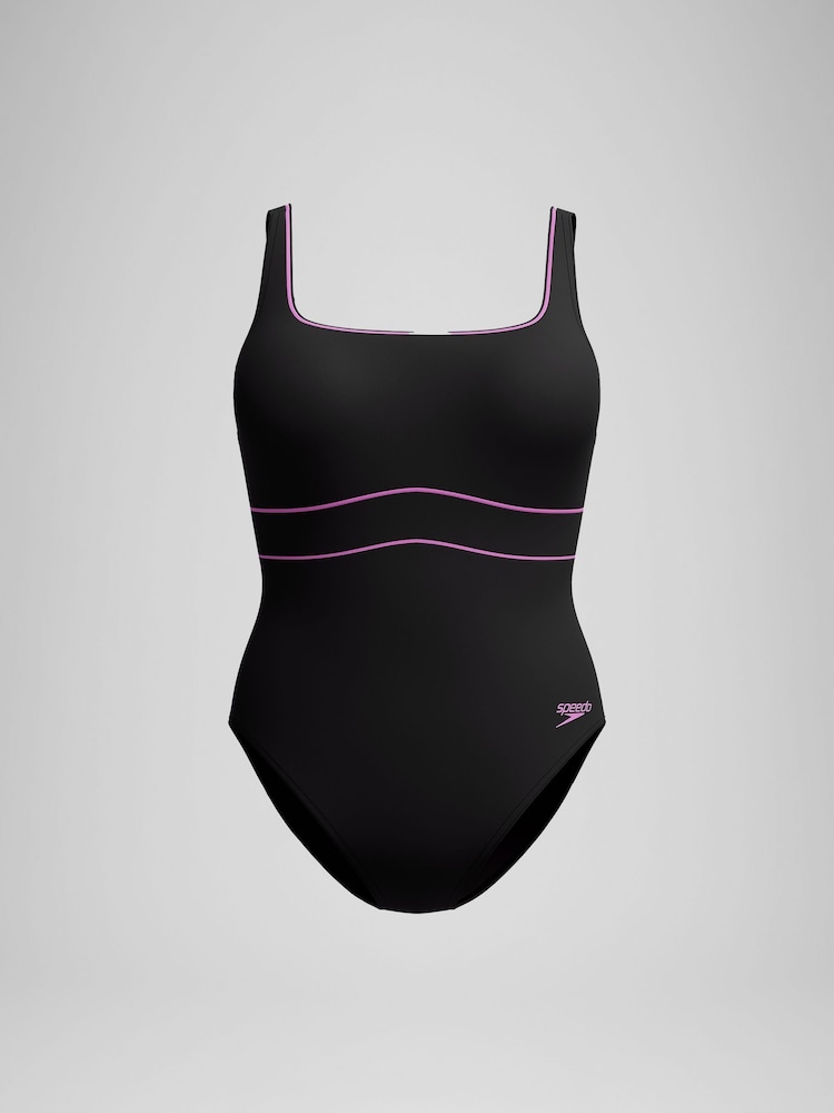 Preto ébano - Maiô Speedo Shaping Contour Eclipse - Imagem 6 de 6