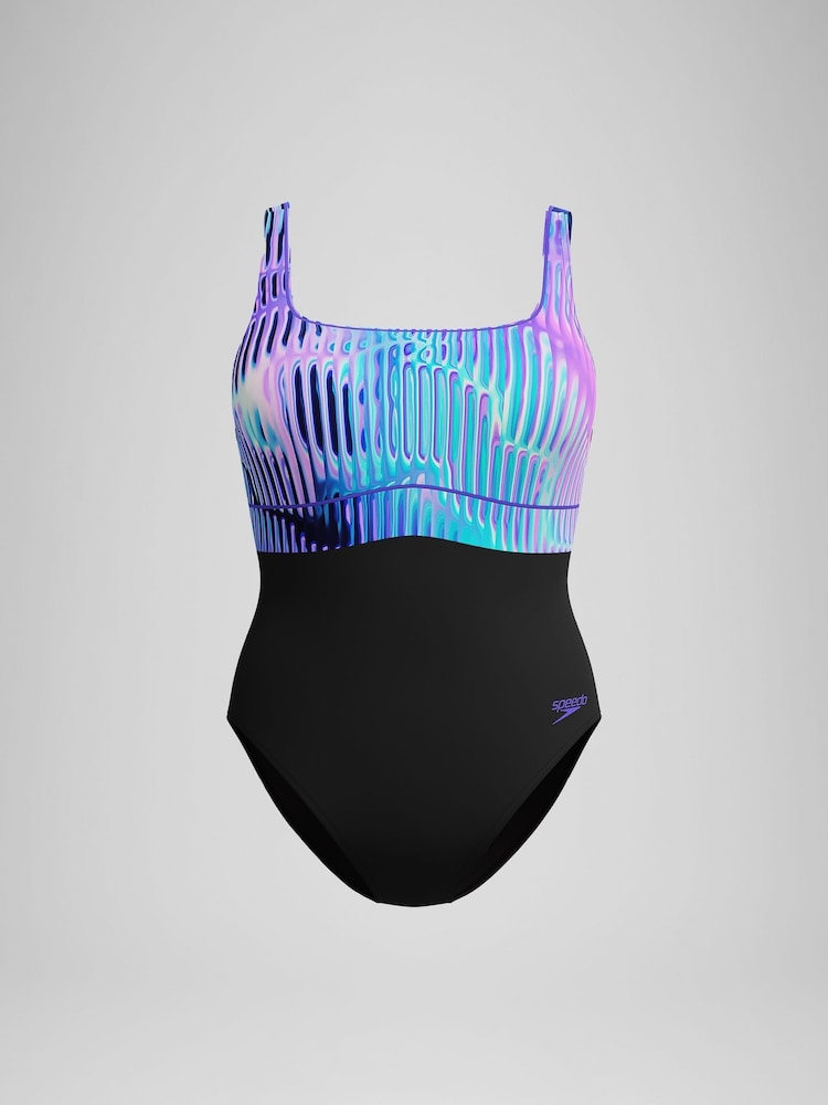 Speedo Black Shaping Contour Eclipse Swimsuit - Image 6 of 6