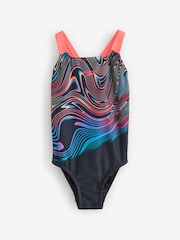 بدلة سباحة Powerback مزينة بطبعة رقمية من Speedo - صورة 1 من 1