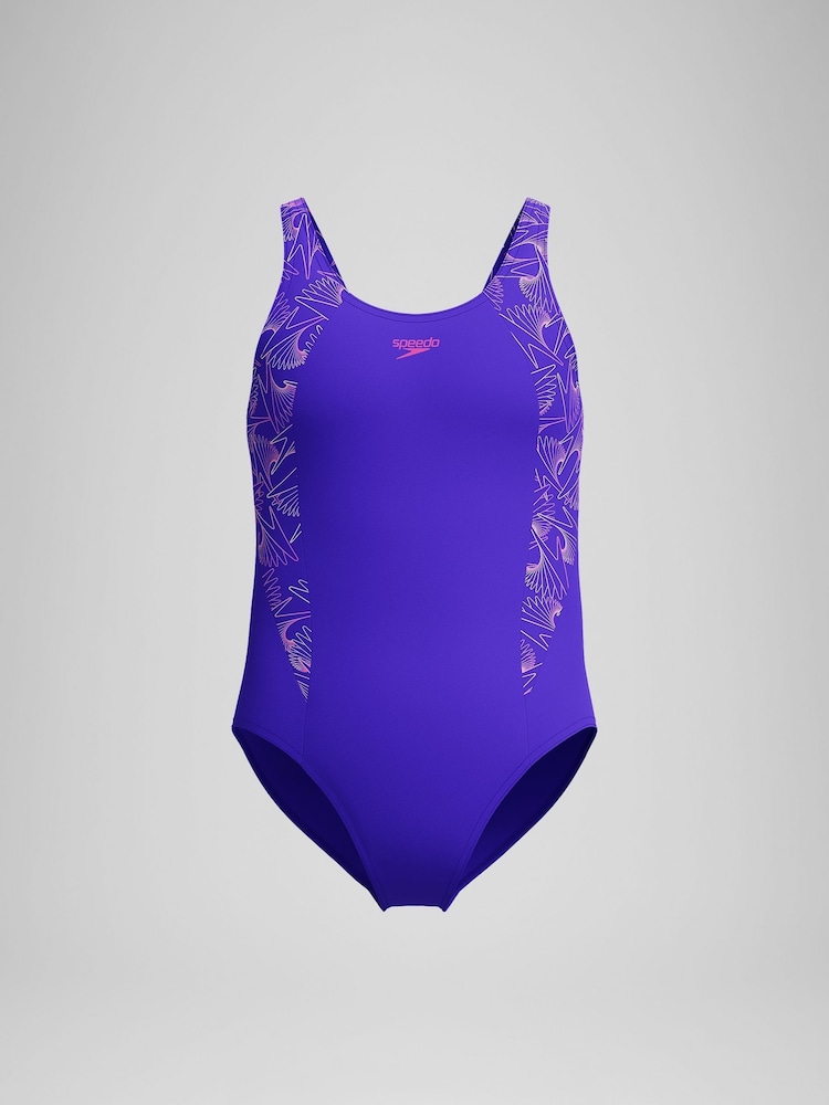 Speedo Purple Hyperboom Splice Muscleback Swimsuit - Image 1 of 4