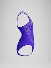 Speedo Purple Hyperboom Splice Muscleback Swimsuit - Image 2 of 4