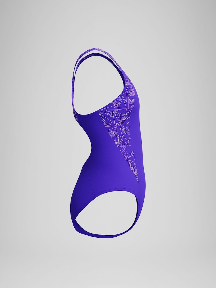 Speedo Purple Hyperboom Splice Muscleback Swimsuit - Image 2 of 4