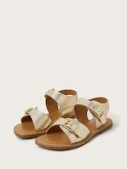 Monsoon Gold Metallic Leather Buckle Strap Sandals - Image 1 of 3