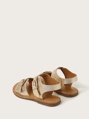 Monsoon Gold Metallic Leather Buckle Strap Sandals - Image 3 of 3