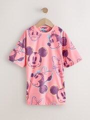 وردي - حزمة من 2 ملابس النوم بطبعة Minnie Mouse مرخصة (2-15 سنة) - صورة 6 من 9