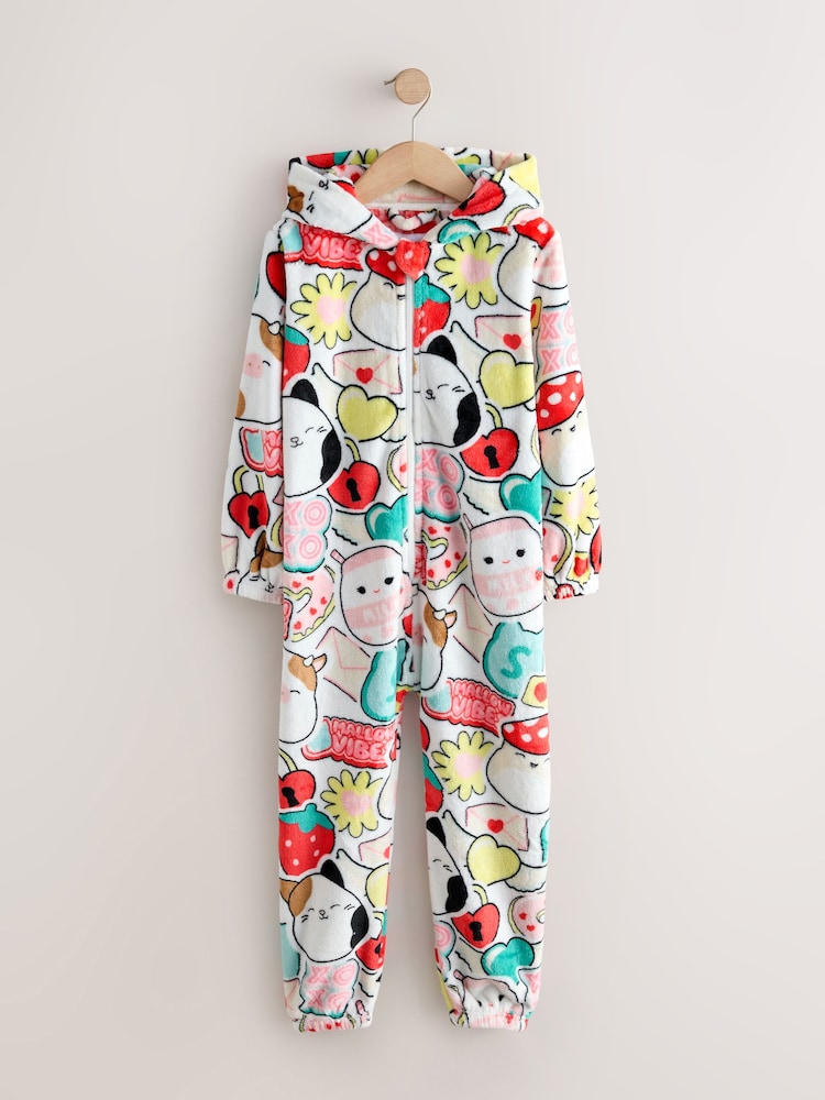 Red/Ecru Squishmallow Fleece All-In-One (6-14yrs) - Image 2 of 4