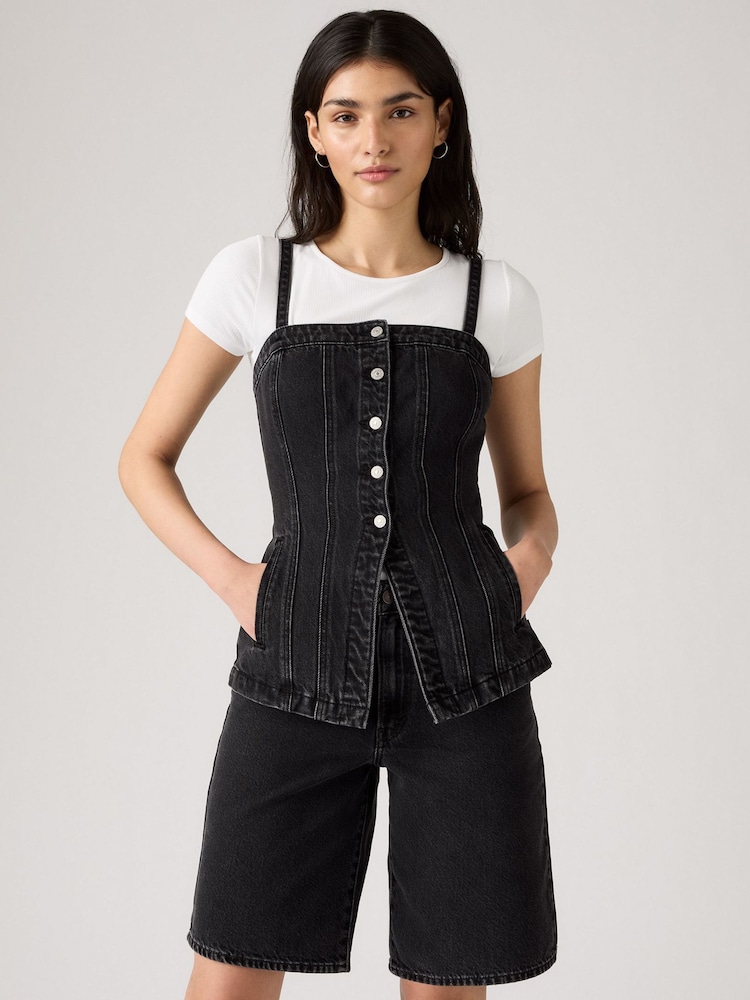 Levi's® Tailored Denim Bustier Blouse - Imagen 2 de 5