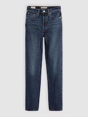 Levi's® Mid Blue Denim Ribcage Full Length Jeans - Image 6 of 9