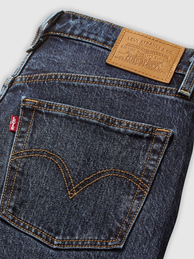 Levi's® Mid Blue Denim Ribcage Full-Length Jeans - Image 7 of 7 Levi's® Mid Blue Denim Ribcage Full-Length Jeans - Image 7 of 7
