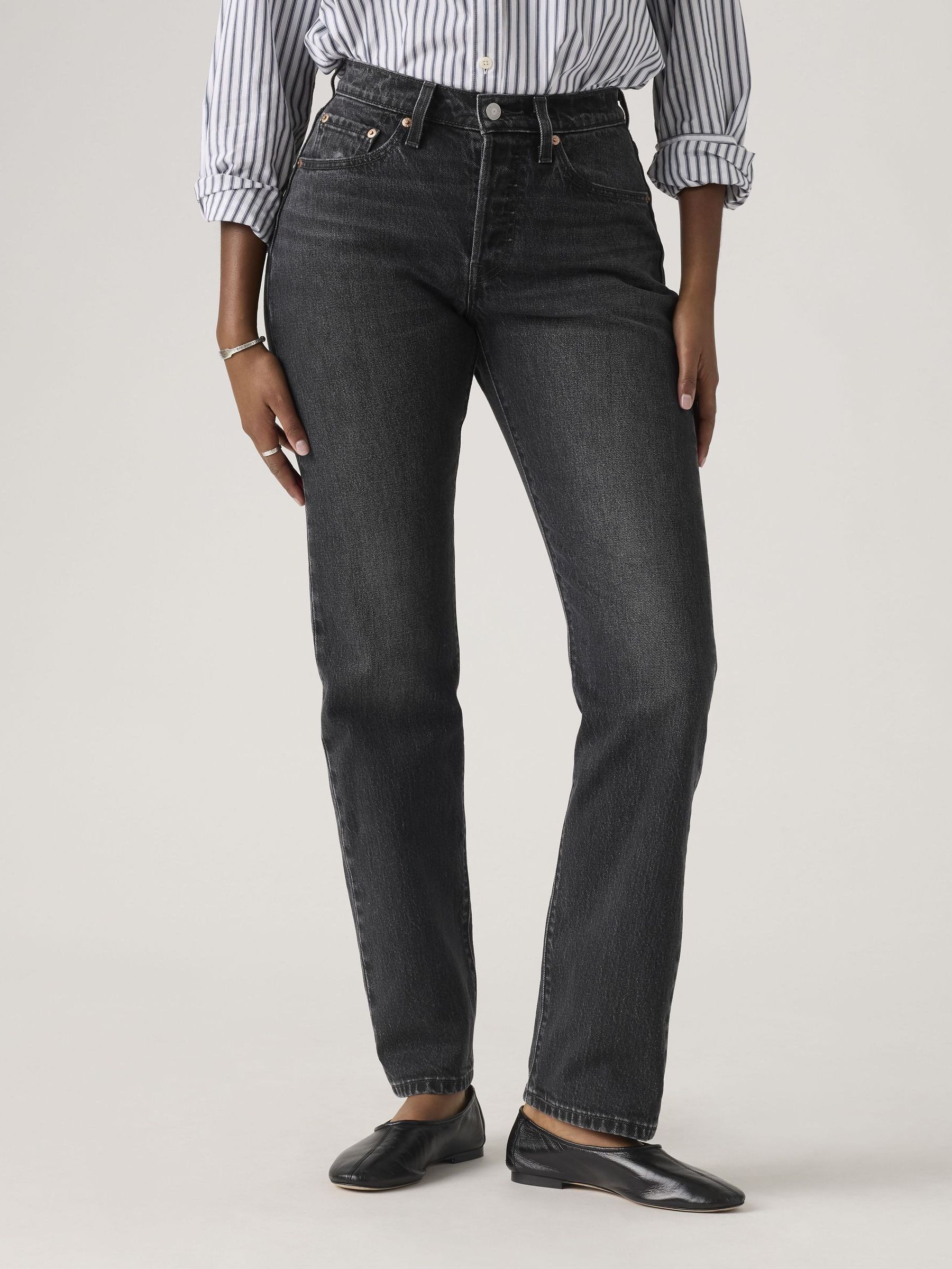 Levi's Women's Memories Of You Black Levi's 501 Hourglass Straight Fit Jeans