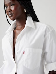 Levi's® White Boyfriend Harlie Shirt - Image 3 of 7