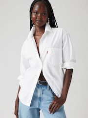 Levi's® White Boyfriend Harlie Shirt - Image 4 of 7