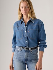 Levi's® Going Steady Tipped Theodora Western Denim Shirt - Image 1 of 4