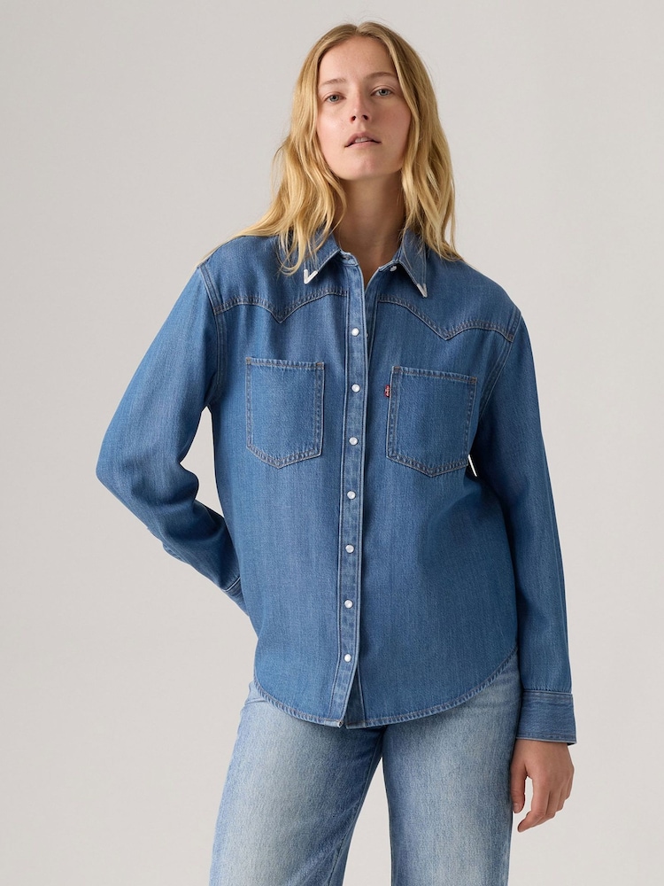 Levi's® Going Steady Tipped Theodora Western Denim Shirt - Image 2 of 4