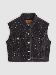 Levi's® Dazzle Me Smoke Shrunken 90s Denim Vest Gilet - Image 1 of 4