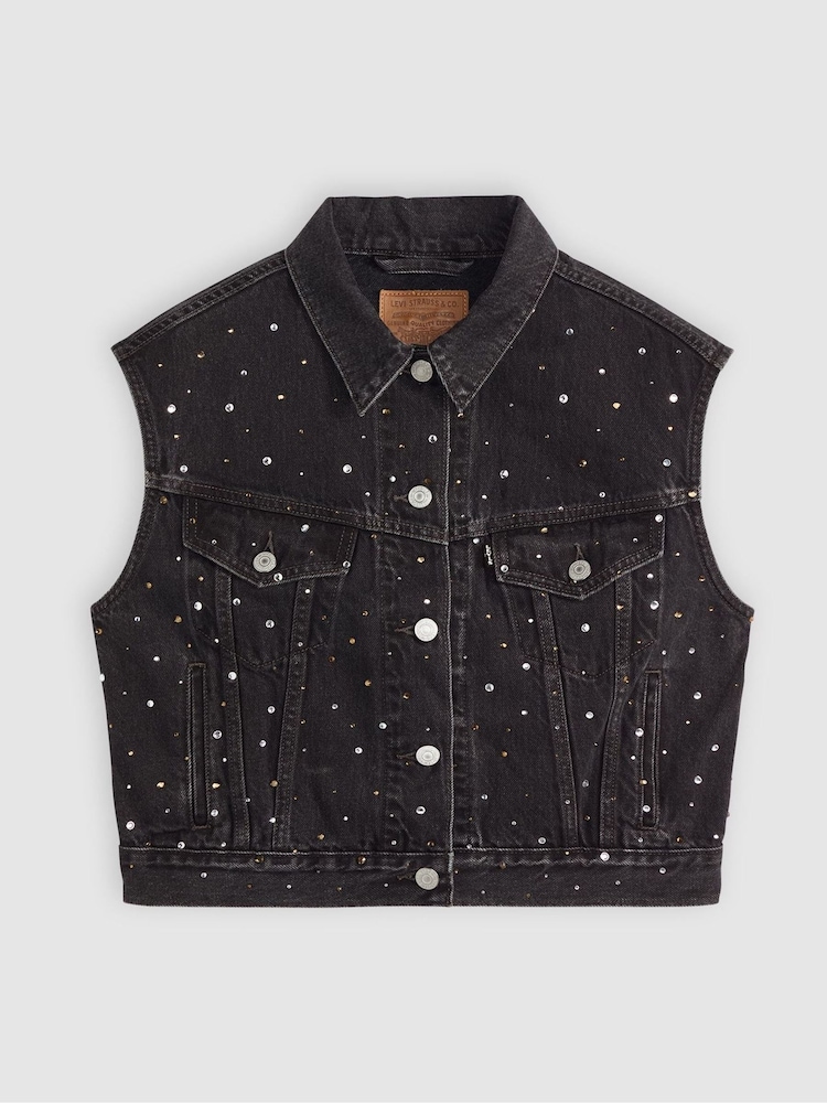 Levi's® Dazzle Me Smoke Shrunken 90s Denim Vest Gilet - Image 1 of 4