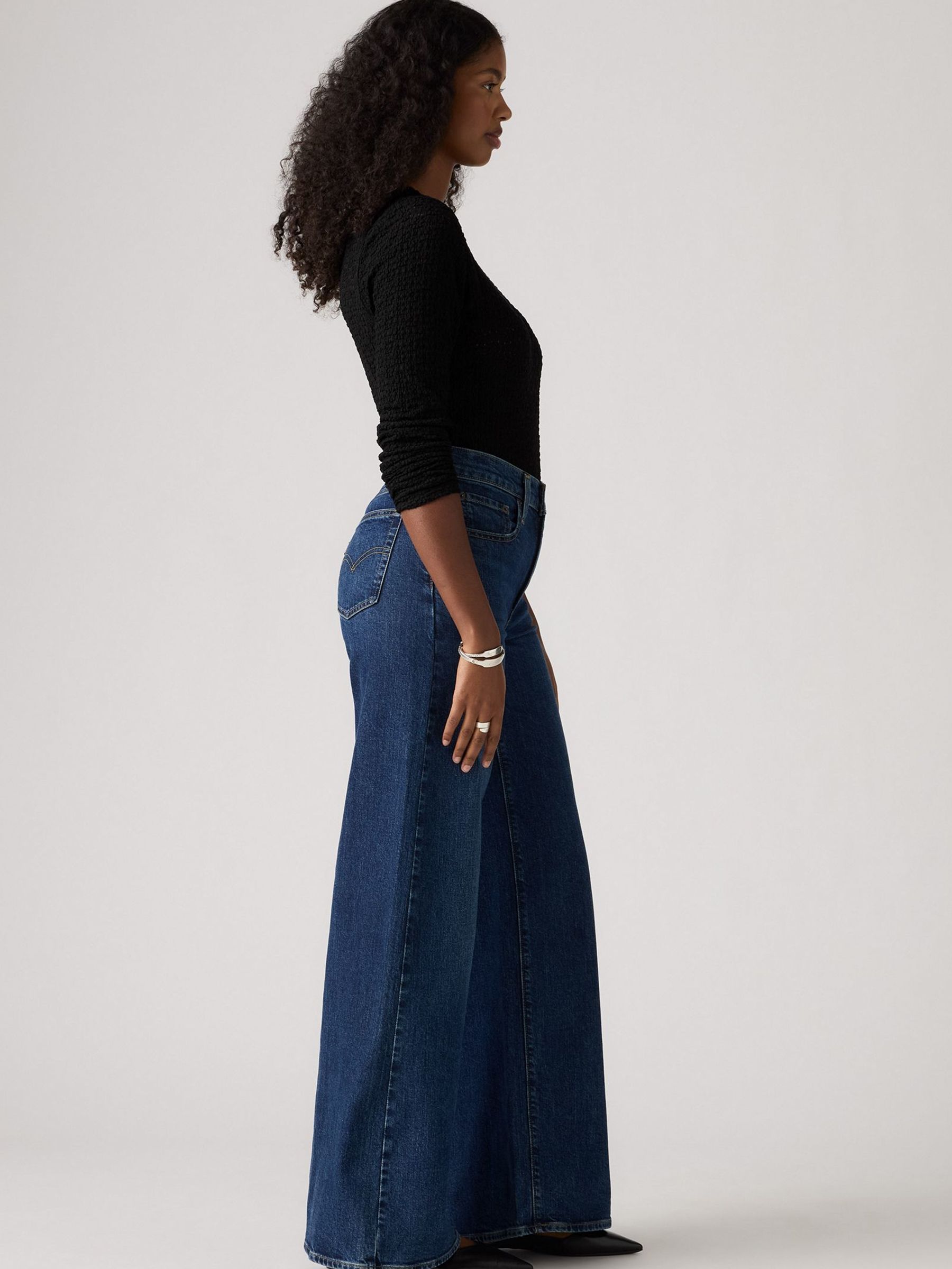 Buy Levi's® Woodstock Blue 728 High Waisted Wide Leg Jeans from