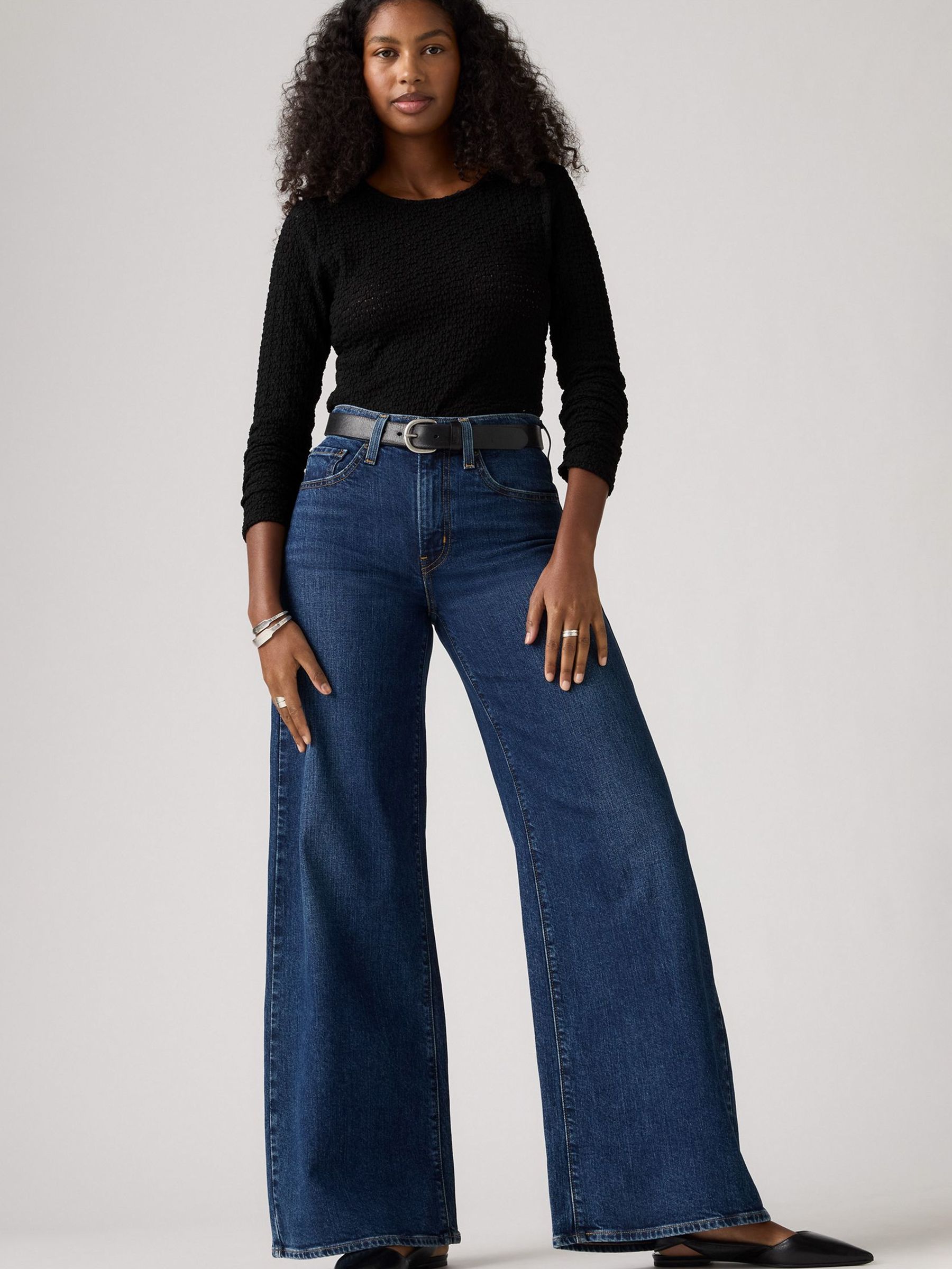 Levi's JEANS FOR WOMEN 木製看板 Buy Levi's® Woodstock Blue 728 High Waisted Wide Leg Jeans from