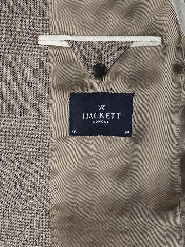 Hackett Glen Check Linen Blazer - Image 10 of 10